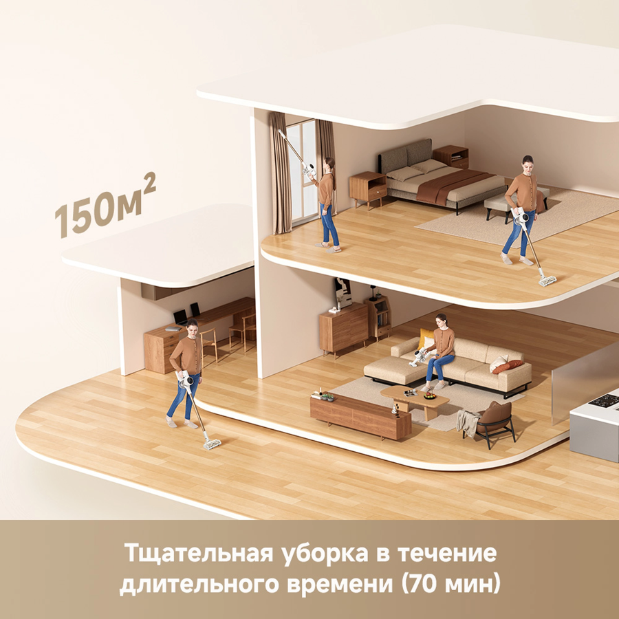 Беспроводной пылесос Dreame R10s Aqua White