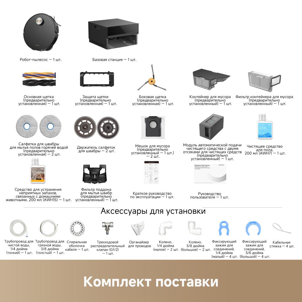 Робот-пылесос Dreame X60 Master Black